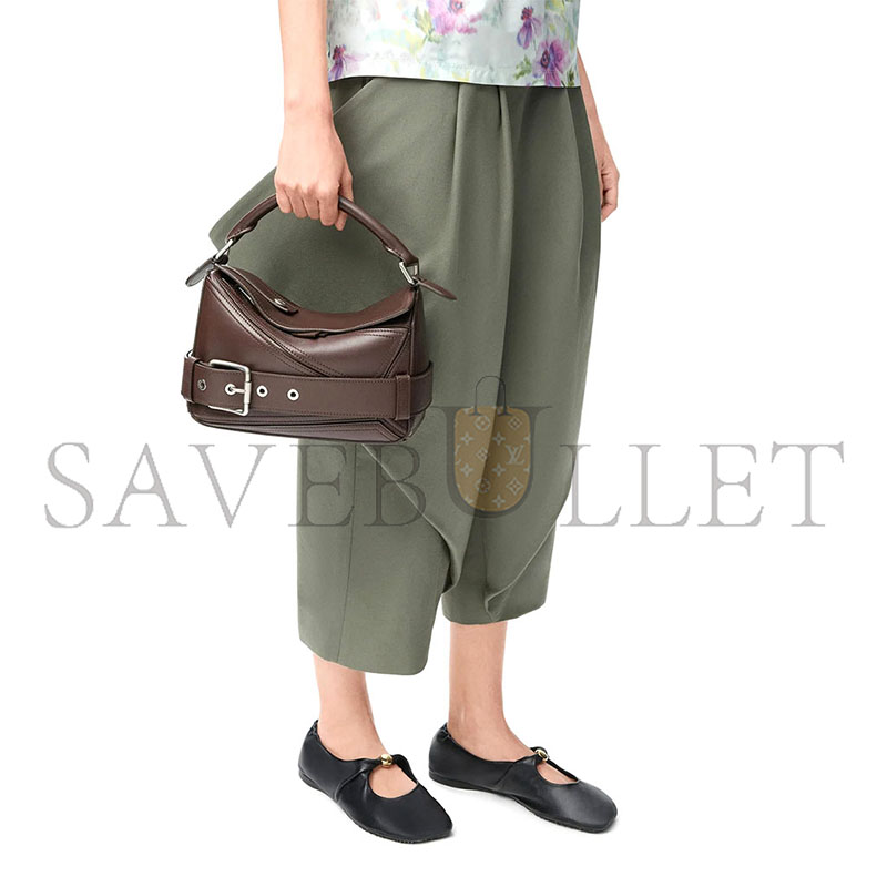 LOEWE SMALL PUZZLE BIKER BAG IN SHINY CALFSKIN A510S21XC7 (24*16.5*10.5cm)